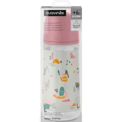 SUAVINEX Biberones-Biberon PP 360ml Walk Rosa