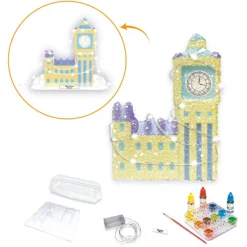 DRIM DISCOUNT Manualidades-Big Ben con Luz para Decorar