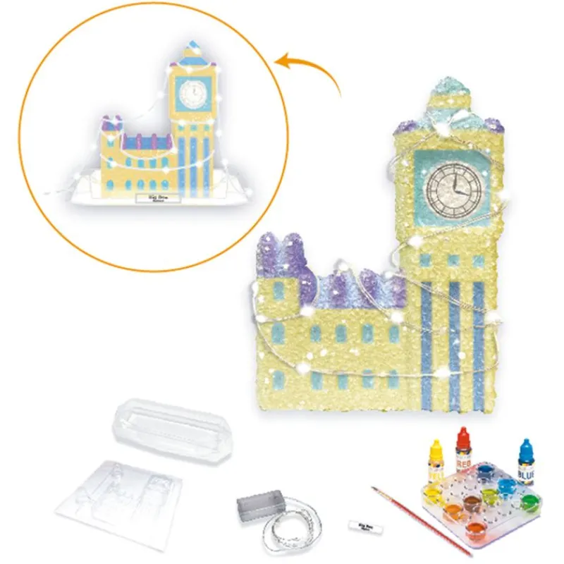 DRIM DISCOUNT Manualidades-Big Ben con Luz para Decorar