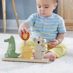 FISHER PRICE Puzzles Y Construcciones|Primera Infancia Y Preescolar-Bloques Apilables con Forma de Animales