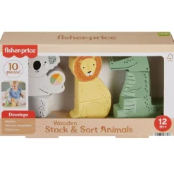 FISHER PRICE Puzzles Y Construcciones|Primera Infancia Y Preescolar-Bloques Apilables con Forma de Animales