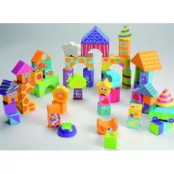 BOIKIDO Juegos De Madera-Bloques de Madera de Construcción 50 Piezas