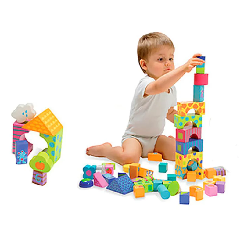 BOIKIDO Juegos De Madera-Bloques de Madera de Construcción 50 Piezas