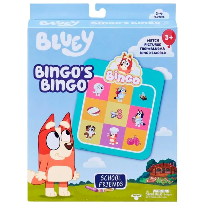 SELECCION DRIM Juegos De Mesa-Bluey Juego de Cartas Bingo School Friends