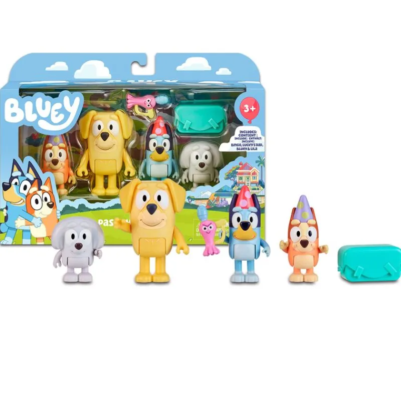 FAMOSA Figuras Y Figuras De Acción-Bluey Pack 4 Figuras Surtidas