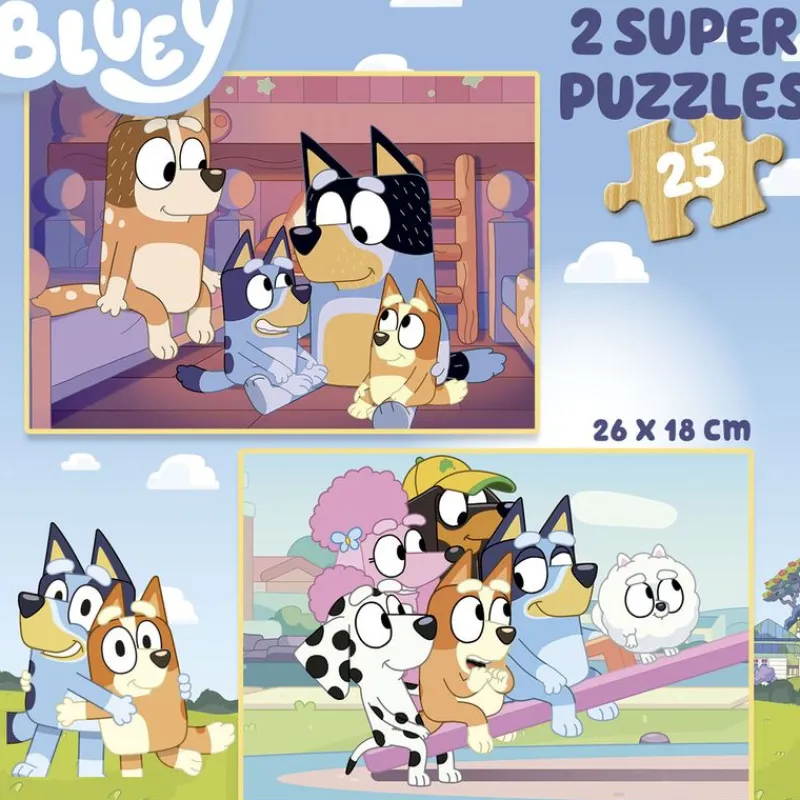 EDUCA Juegos De Madera|Puzzles Y Construcciones-Bluey puzzle madera 25 piezas