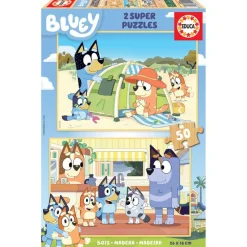 Bluey Puzzle Madera 2x50 Piezas*EDUCA Outlet