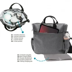 Bolso maternal para silla o cochecito Gris*KIOKIDS Clearance