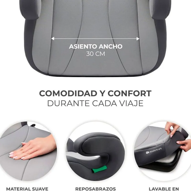 KINDERKRAFT Elevadores +125 Cm (6 A 12 Años)-Booster I-Boost I-Size +135cm Grey