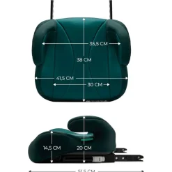 Booster I-Boost I-Size +135cm Green*KINDERKRAFT Discount
