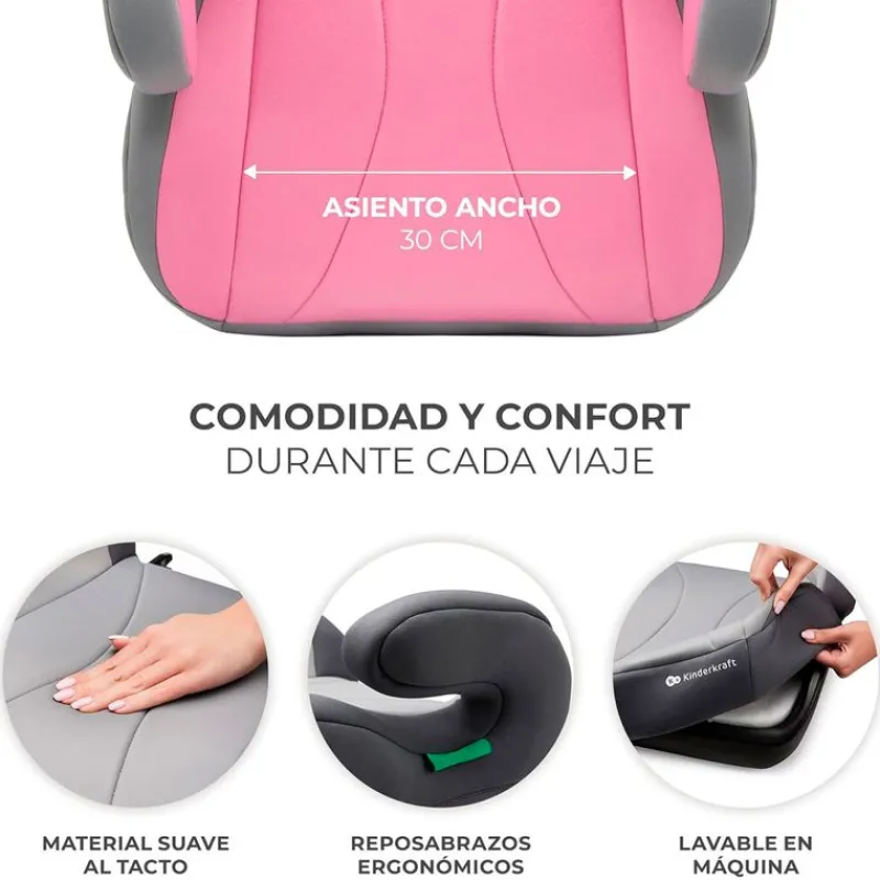 KINDERKRAFT Elevadores +125 Cm (6 A 12 Años)-Booster I-Boost I-Size +135cm Pink