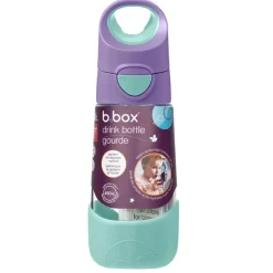 B.BOX Botellas Y Cantimploras-Botella Tritán con pajita 450 ml Lila