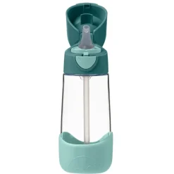 B.BOX Botellas Y Cantimploras-Botella Tritán con pajita 450 ml Verde
