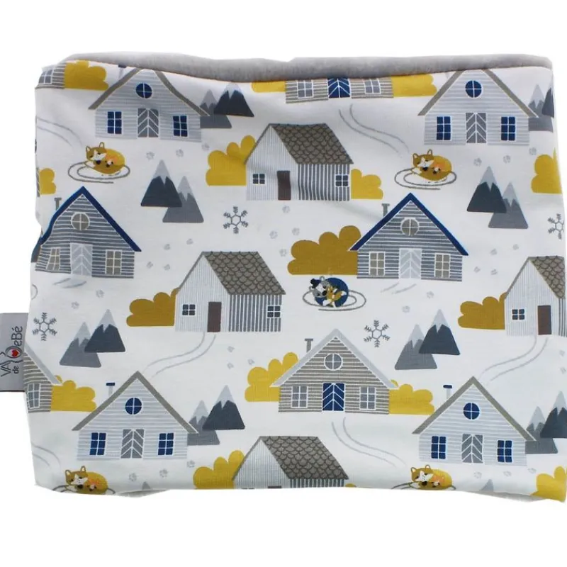 VADEBEBE Accesorios Y Complementos De Viaje|Accesorios Y Complementos Para El Paseo-Braga Cuello Polar Casitas