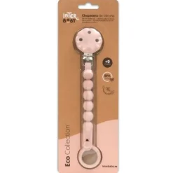 Cadena portachupete silicona Rosa*INTERBABY Clearance