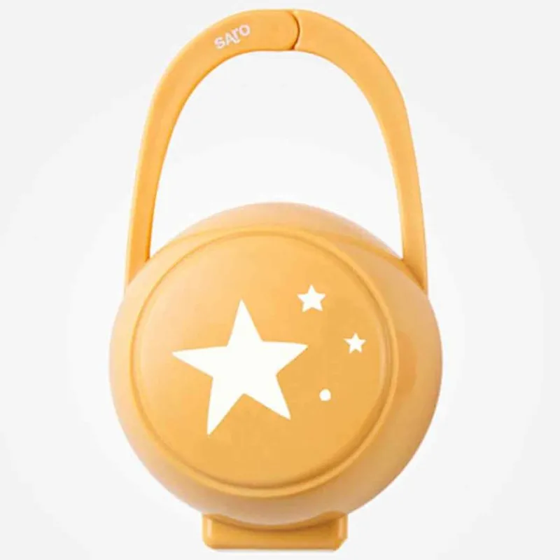 SARO Chupetes Y Dentición-Cajita Portachupete Galax Mostaza