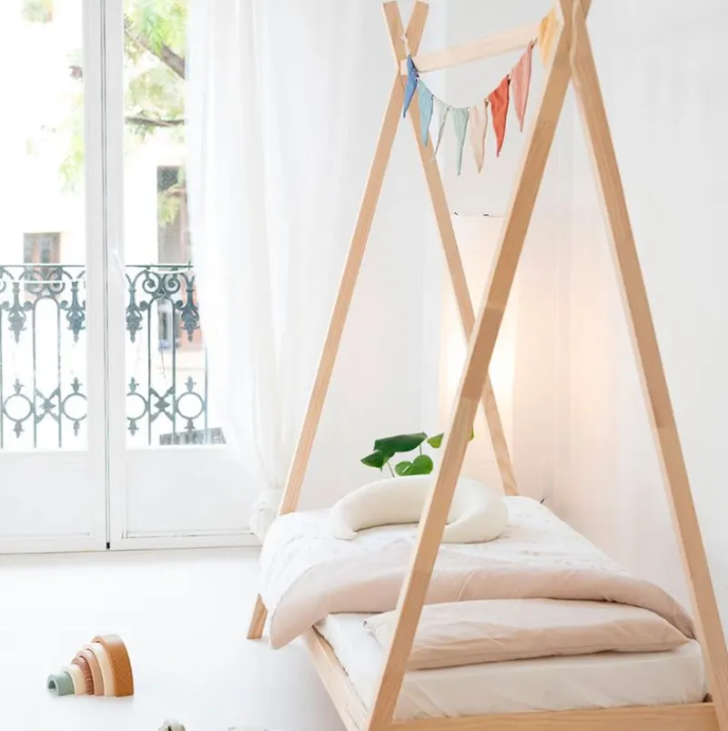 MICUNA Cunas-Cama Montessori Tipi Indie 140*70 natural