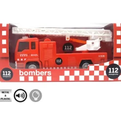 KIDDUS Vehículos, Trenes Y Parkings-Camión de Bomberos con sonido y luz a escala 1:24