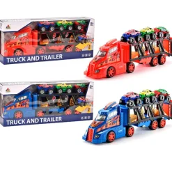 DRIM DISCOUNT Vehículos, Trenes Y Parkings-Camión Transporte Coches Surtido