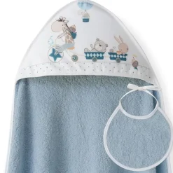 Capa baño + babero Bicicleta Jirafa Petroleo*INTERBABY Hot