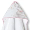 INTERBABY Capas De Baño Para Bebés-Capa baño + babero Elefante blanco/ rosa