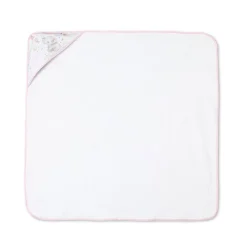 INTERBABY Capas De Baño Para Bebés-Capa baño + babero Elefante blanco/ rosa