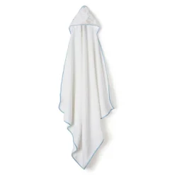 Capa baño + babero Elefante Blanco/ azul*INTERBABY Hot