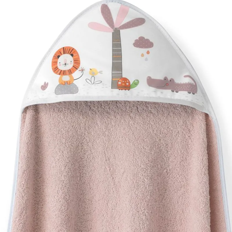 Capa baño + babero Leon Palmera Rosa Maquillaje*INTERBABY Outlet