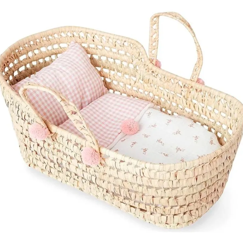 Capazo de Palma de Flores y Vichy Muñeco Bebé*MUÑECAS ANTONIO JUAN Sale