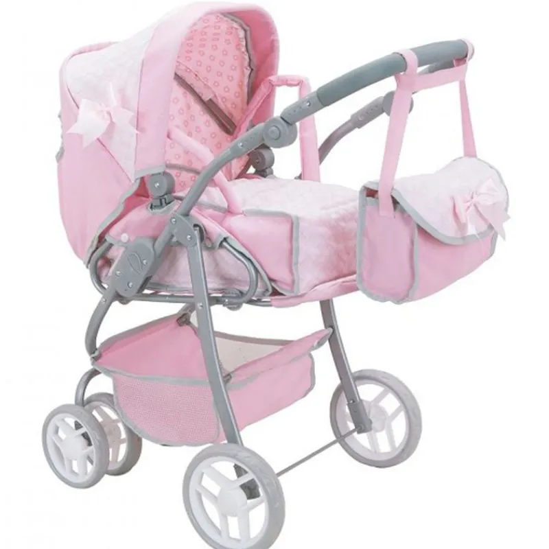 SELECCION DRIM Juegos Y Juguetes De Imitación-Carro de Muñecas Rosa