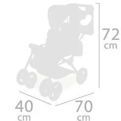 Carro de Muñecas Silla Gemelar Plegable Verona*DECUEVAS Outlet