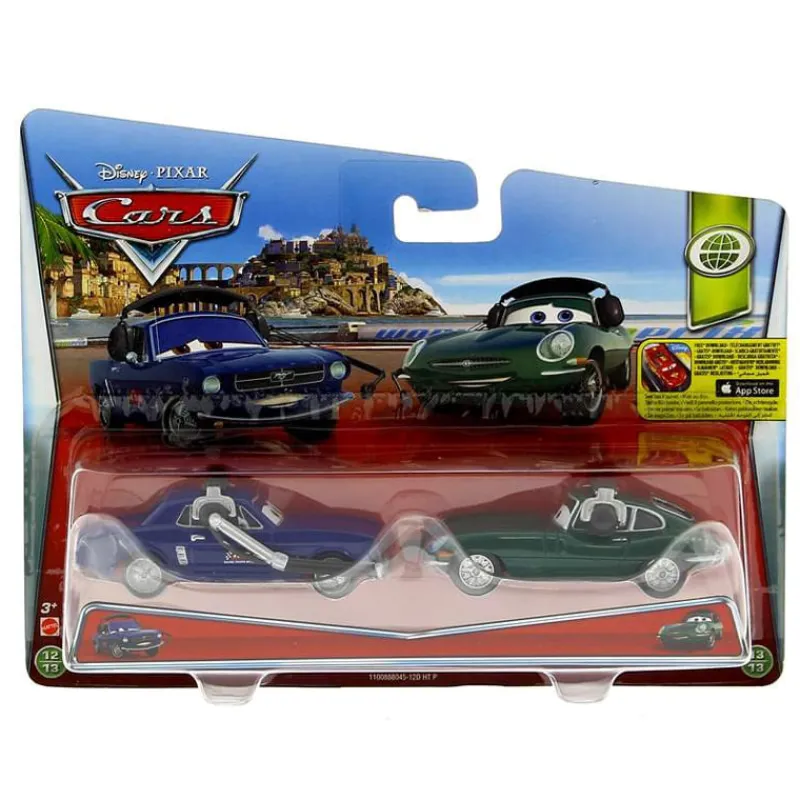 MATTEL Vehículos, Trenes Y Parkings-Cars Pack de 2 Coches Brent Mustangburger y David Hobbscapp
