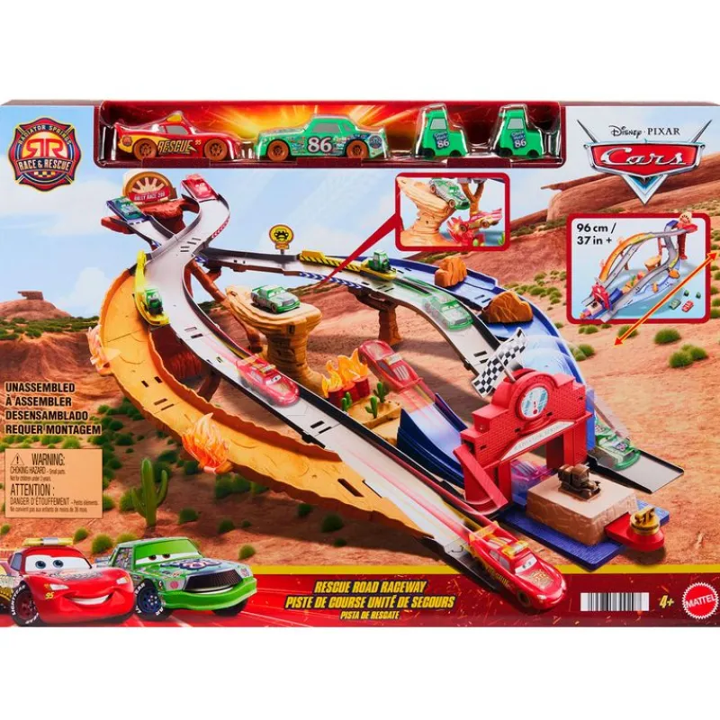 MATTEL Vehículos, Trenes Y Parkings-Cars Pista de Rescate