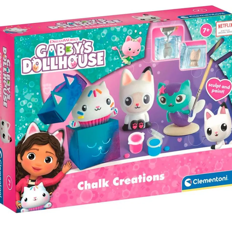 CLEMENTONI Manualidades-Casa de Gabby Crea Personajes Yeso