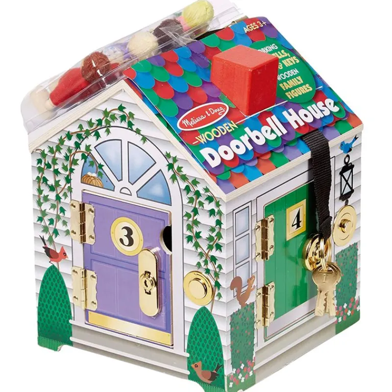 SELECCION DRIM Juegos De Madera-Casa de Muñecas con Timbres