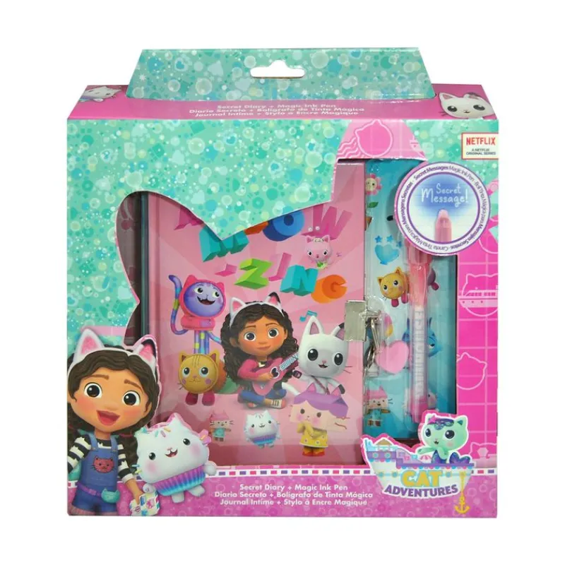 KIDS EUROSWAN Escolar-Casa de Muñecas de Gabby Diario con Boli Mágico