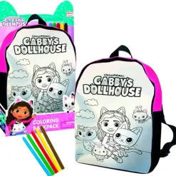 CEFA Escolar|Manualidades-Casa de Muñecas de Gabby Mochila Colorear