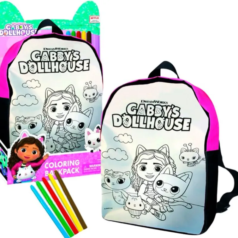CEFA Escolar|Manualidades-Casa de Muñecas de Gabby Mochila Colorear
