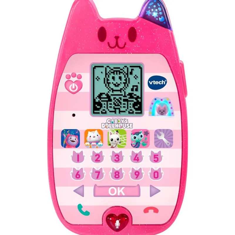 VTECH Primera Infancia Y Preescolar|Electrónicos-Casa de Muñecas de Gabby Teléfono A-miau-cinante
