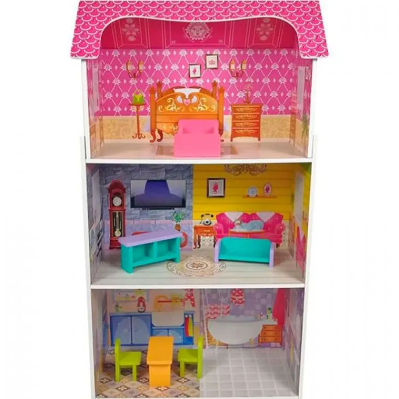 SELECCION DRIM Juegos De Madera|Muñecas-Casa de Muñecas de Madera con Muebles