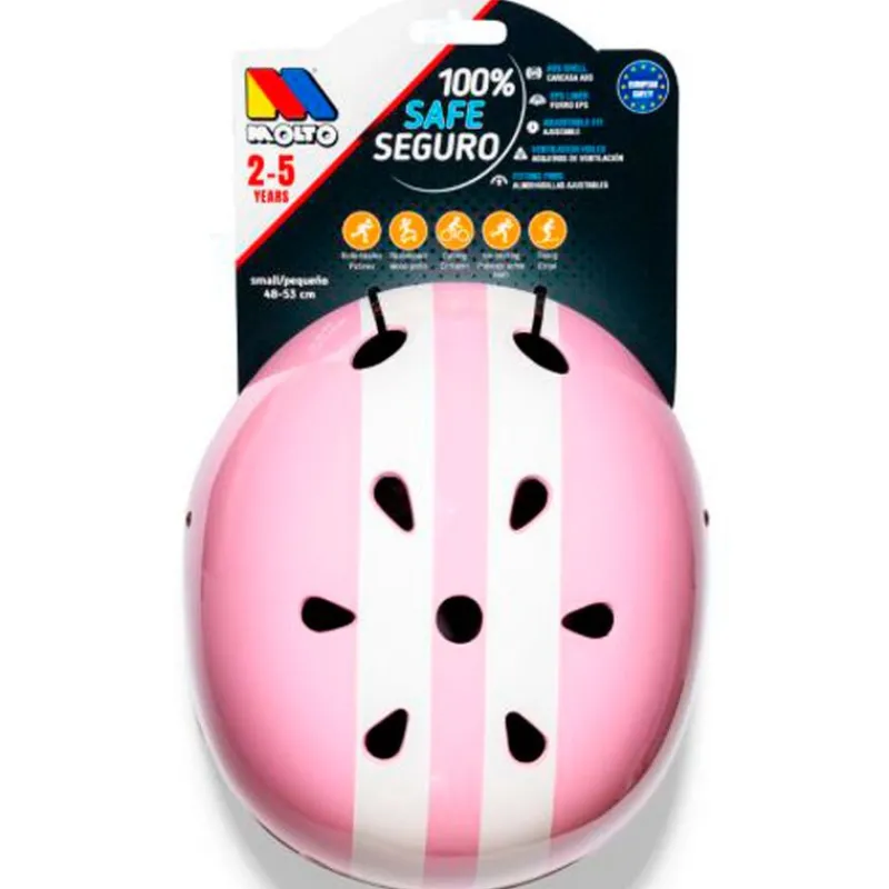 MOLTO Bicicletas, Correpasillos Y Triciclos-Casco Infantil Rosa