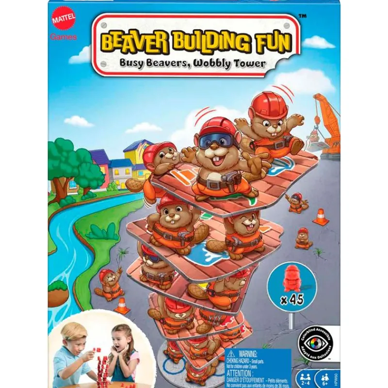 MATTEL Juegos De Mesa-Castores Constructores Juego Mesa