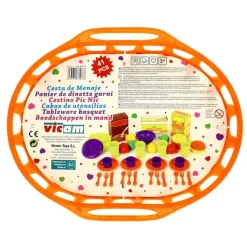 DRIM DISCOUNT Juegos Y Juguetes De Imitación-Cesta de Menaje Infantil Naranja