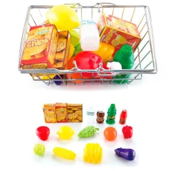 DRIM DISCOUNT Juegos Y Juguetes De Imitación-Cesta Metálica Vegetales Infantil