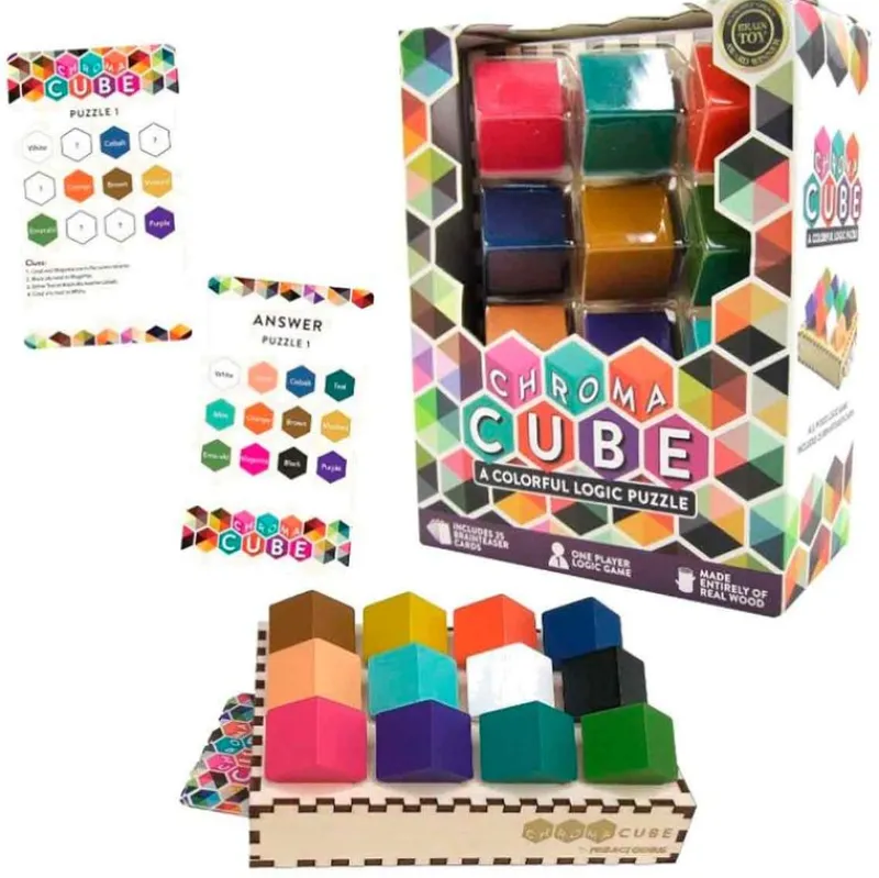 CEFA Juegos Y Juguetes Educativos|Amigos Y Familia-Chrome Cube Juego de Lógica y Deducción