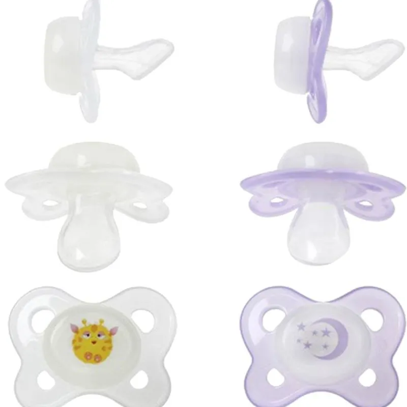 Chupetes fluorescentes silicona 2 unids +6m*KIOKIDS Clearance