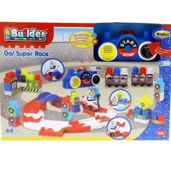 SELECCION DRIM Vehículos, Trenes Y Parkings-Circuito Super Racer de Construcción de 60 Piezas