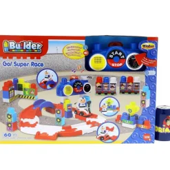 SELECCION DRIM Vehículos, Trenes Y Parkings-Circuito Super Racer de Construcción de 60 Piezas