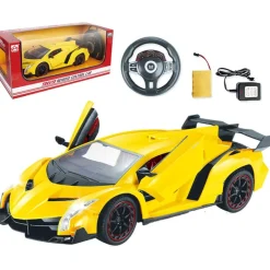SELECCION DRIM Coches Radio Control (R/C)-Coche Deportivo Amarillo R/C Escala 1:12