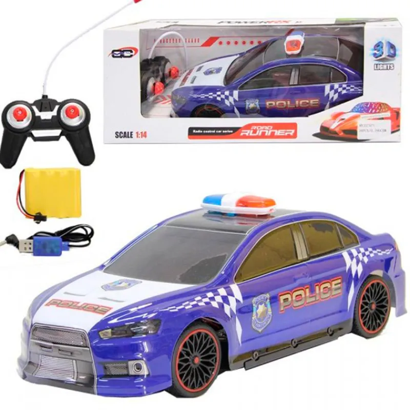 SELECCION DRIM Coches Radio Control (R/C)-Coche Runner Policía Escala 1:14 R/C